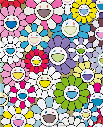 TAKASHI MURAKAMI Three color offset lithographs.